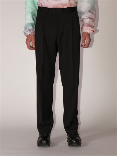off white wool pants