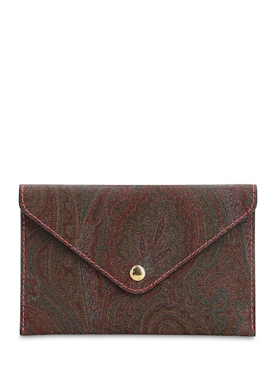Etro Limited Edition Customized Rsvp Clutch In Brown