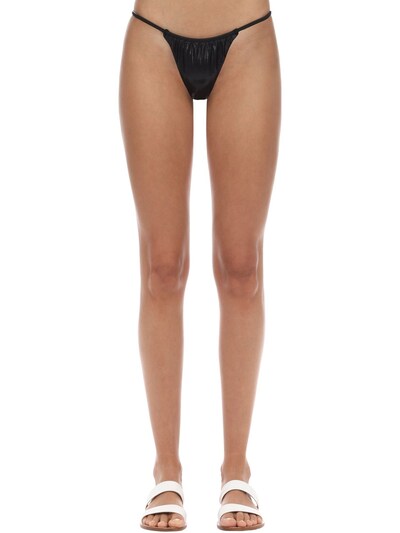 Sahara Ray Swim Digital Print Nylon Bikini Bottoms In Black
