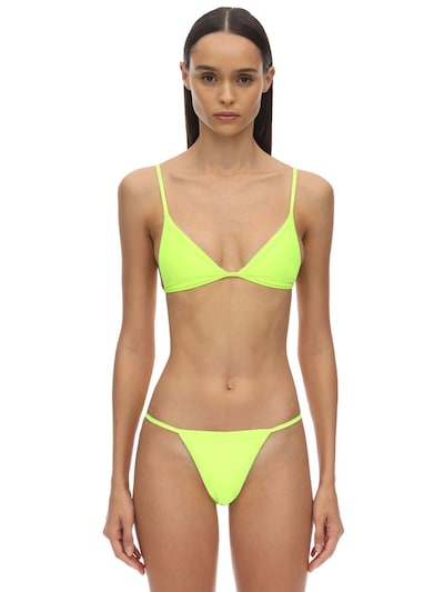 Sahara Ray Swim Cindy Spandex Bikini Top In Yellow