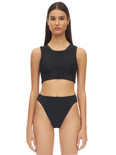 Sahara Ray Swim Gia Spandex Bikini Top In Black
