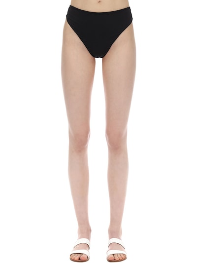 Aexae - Classic high cut lycra bikini bottoms - Black | Luisaviaroma