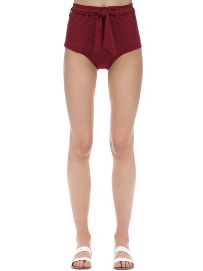 maroon high waisted bikini