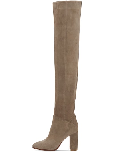 90mm lady suede over-the-knee boots 