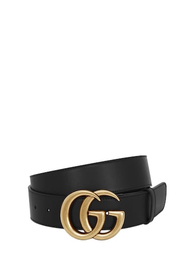 Gucci - 40mm gg gold buckle leather 