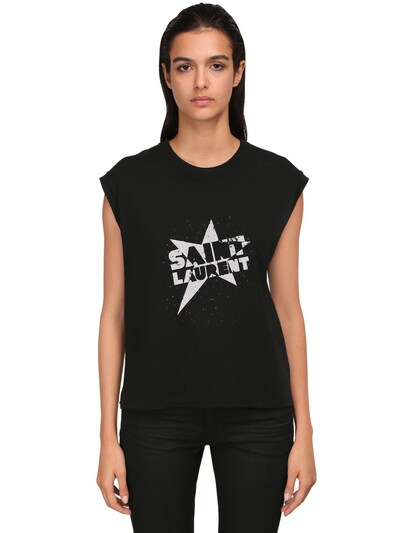 saint laurent sleeveless shirt