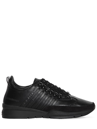 Dsquared2 251 Stripes Leather Low Top Sneakers Black Luisaviaroma
