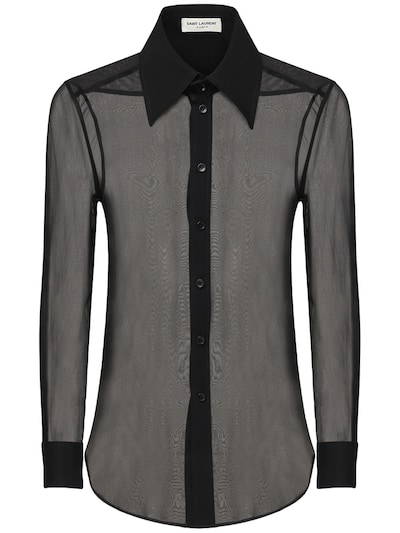 saint laurent sheer shirt