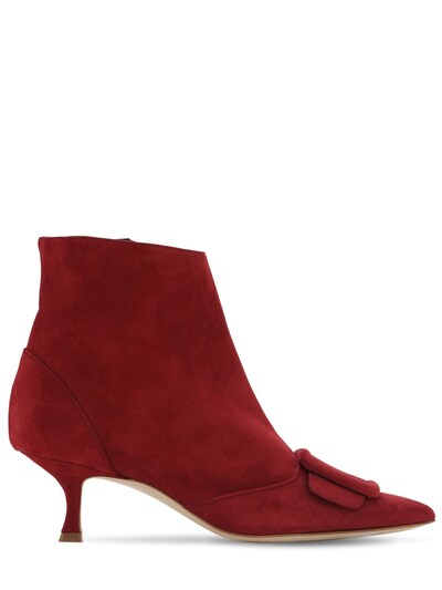 manolo blahnik suede ankle boots