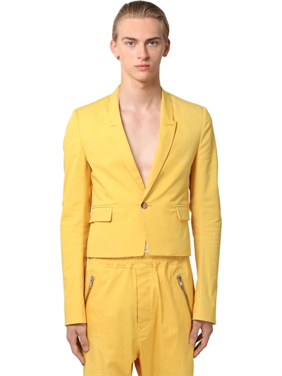 yellow short blazer