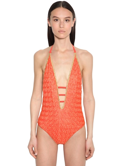 halter neck one piece swimwear