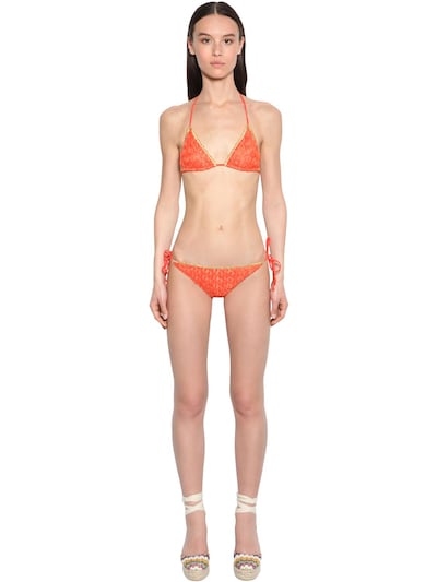 Missoni Raschel Knit Bikini Orange Luisaviaroma