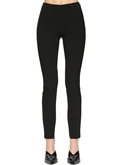 High waist tech scuba straight pants 