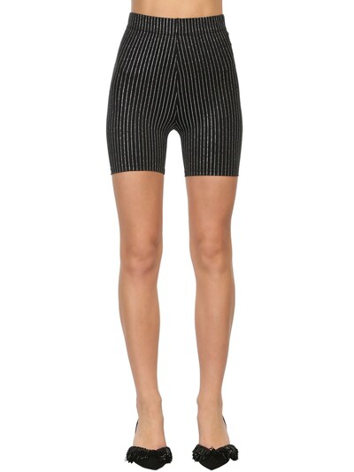 silver biker shorts
