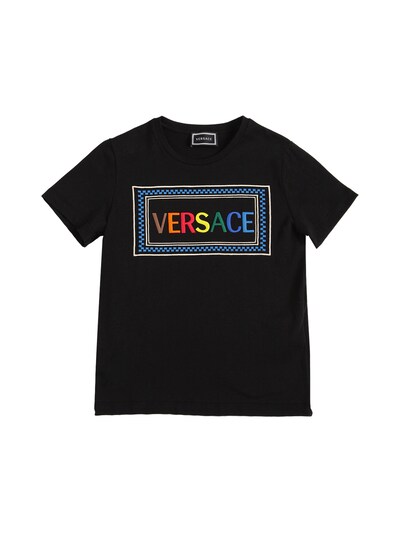 versace embroidered logo t shirt