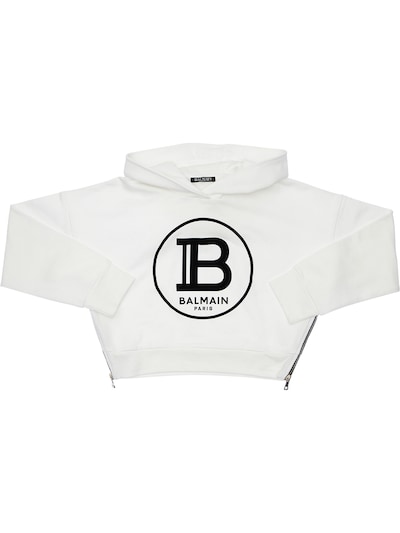 balmain white hoodie