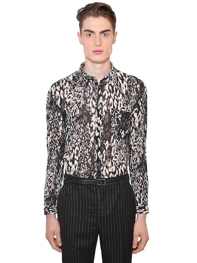 saint laurent printed shirt