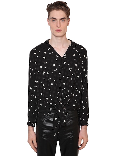 saint laurent silk shirt