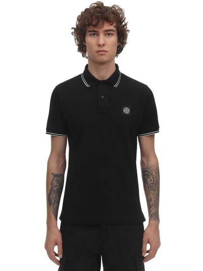 black stone island polo