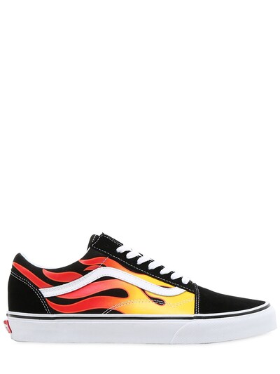 vans with flames on the side