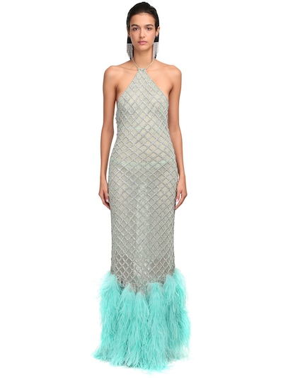 ostrich feather dress