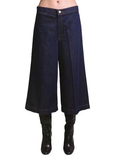 Frame Le Culotte Cotton Denim Jeans Dark Blue Luisaviaroma