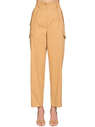 high waisted beige cargo pants