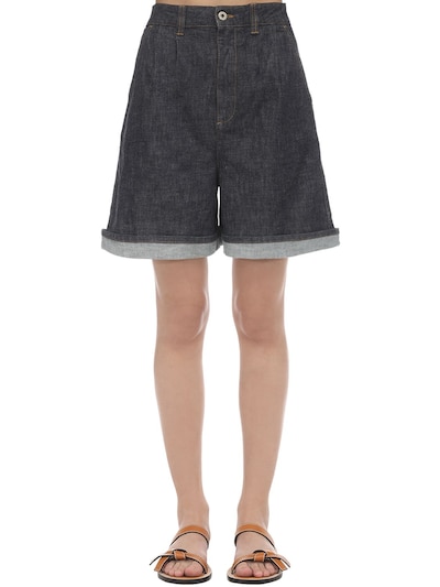 high waisted cotton shorts