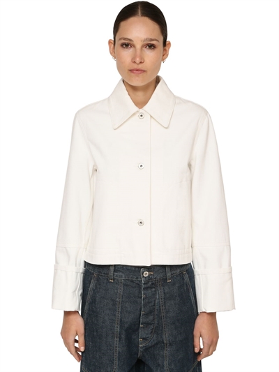 loewe cropped denim jacket