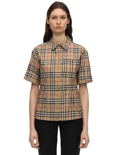 burberry check cotton shirt