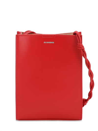 jil sander leather shoulder bag