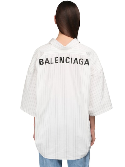 balenciaga oversized striped shirt