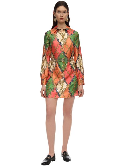 gucci chain print dress