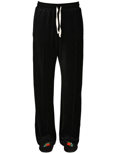 velour track pants