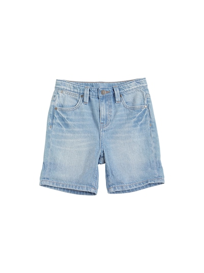 elastic waistband jean shorts