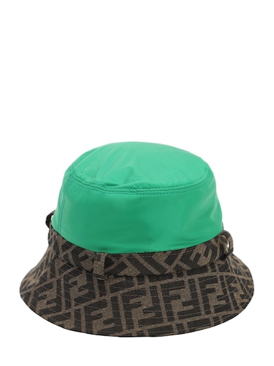 green canvas hat