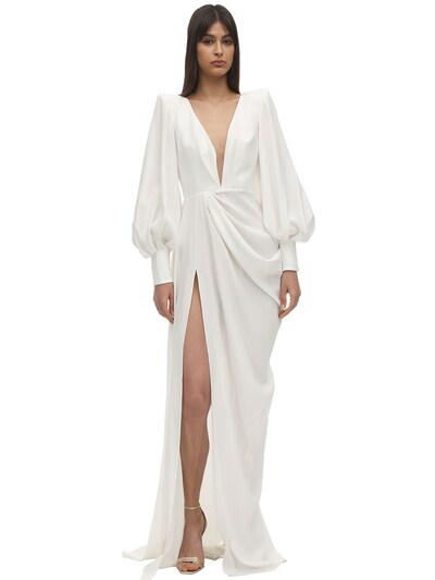 alex perry white gown