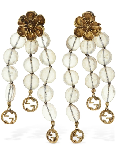 gucci floral earrings