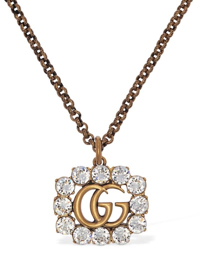 Gucci - Gg marmont crystal necklace 