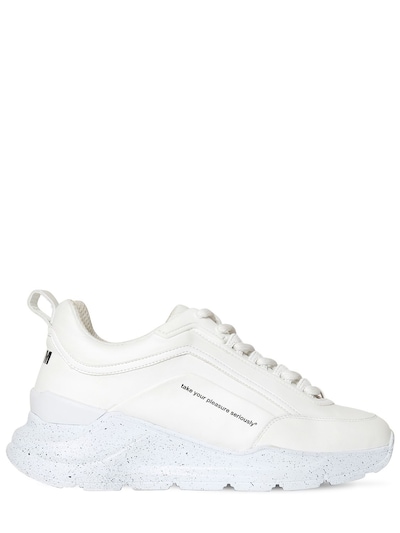 Msgm - 35mm leather sneakers - White 