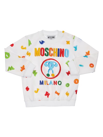 moschino all over print sweatshirt