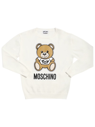 Moschino - Bear patch cotton knit 