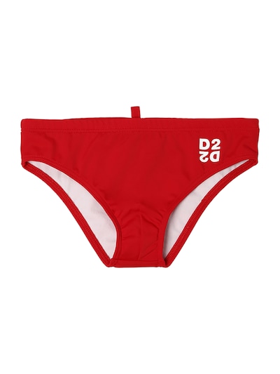 red swim briefs