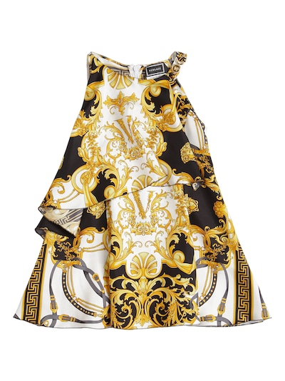 Versace - Baroque print silk dress 