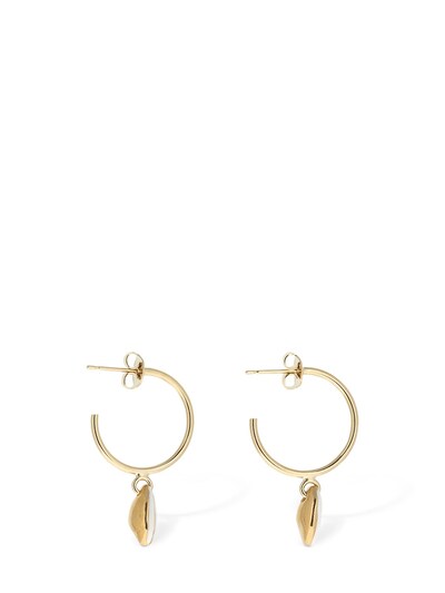 Isabel Marant - amer hoop earrings w/ shell charm - | Luisaviaroma