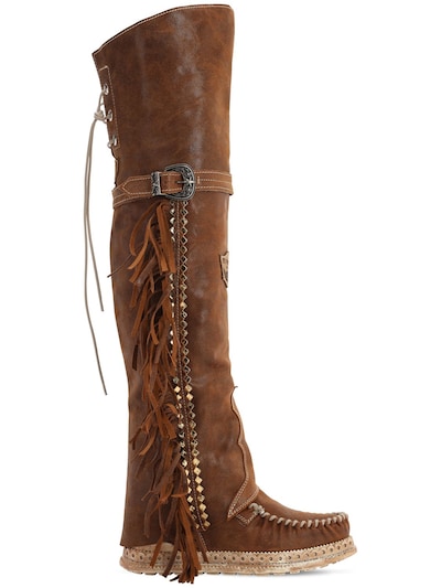 tan suede over the knee boots