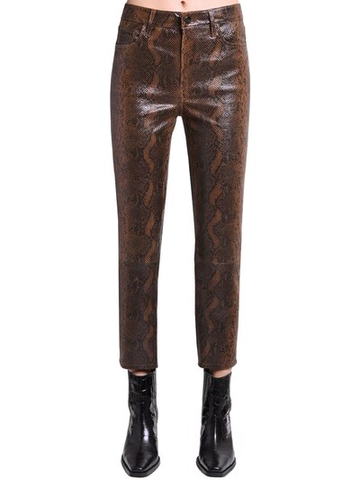 J Brand Ruby High Waist Snake Print Skinny Pants Luisaviaroma