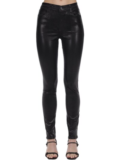 j brand black coated jeans