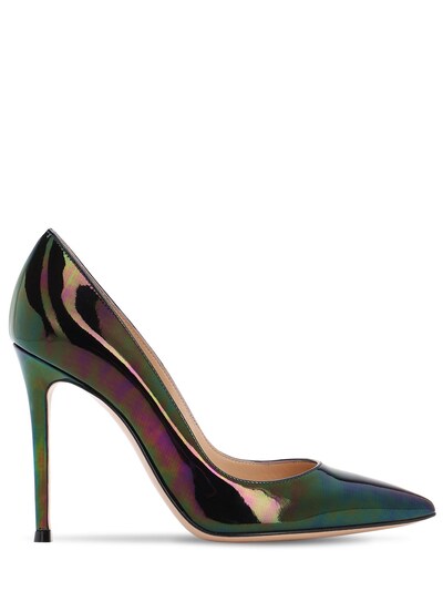 black iridescent heels