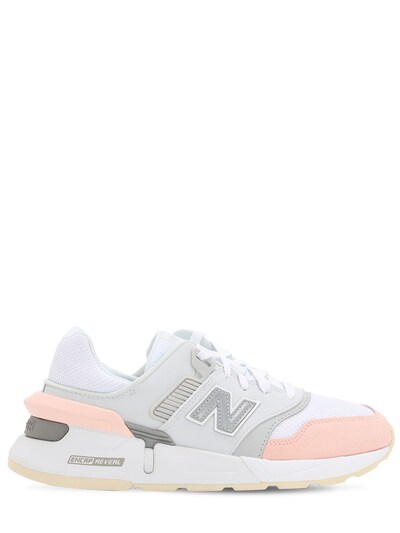 new balance white mesh sneakers